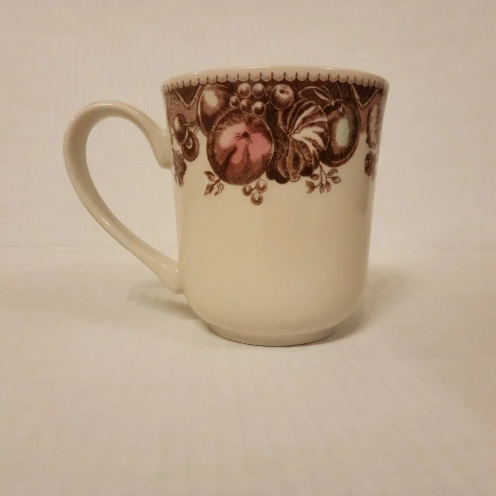 Johnson Bros His Majesty Coffee Mug Cup Thanksgiving Turkey Harvest England EUC